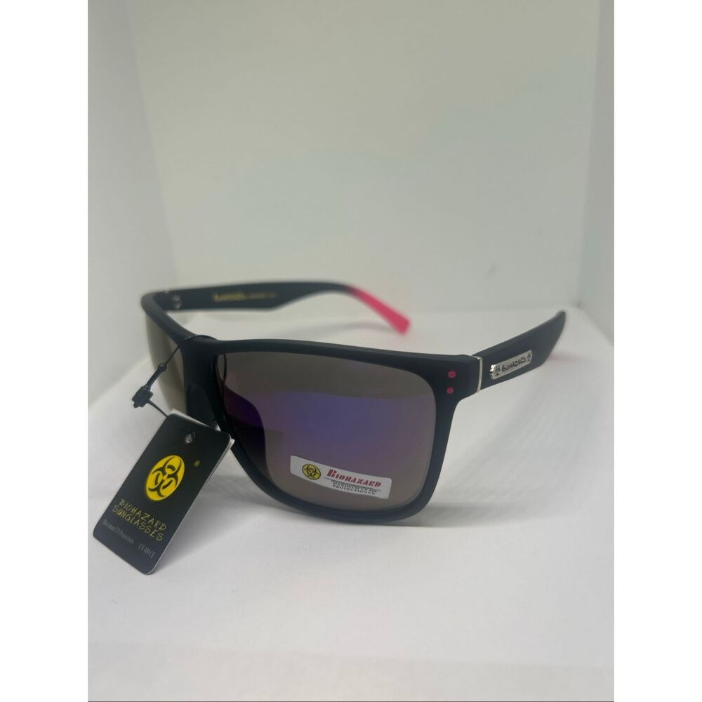 Biohazard Mirrored Sunglasses UV400 Protection